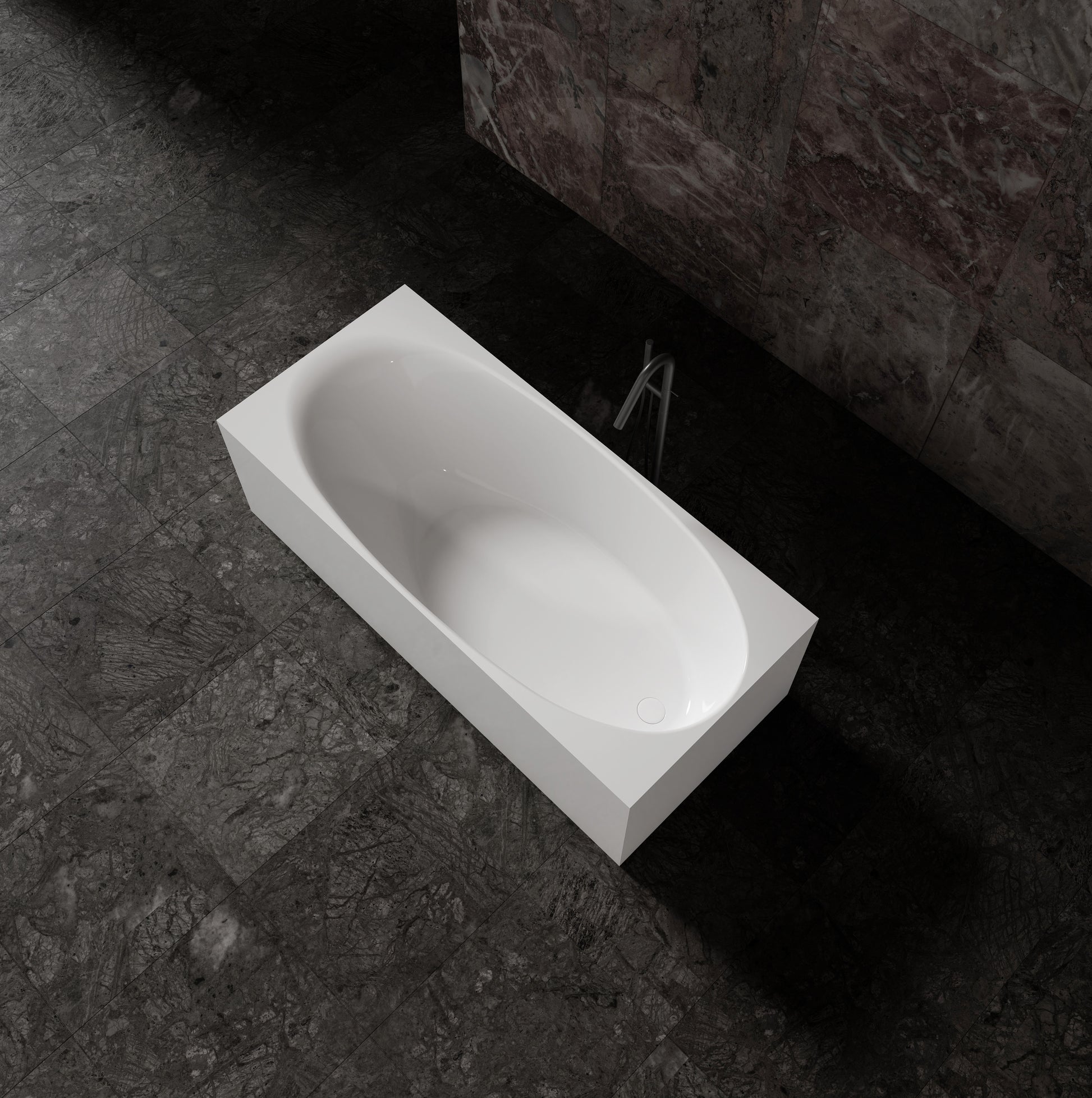 MonBlari Acrylic Freestanding Bathtub MY-66655-GW-TopView