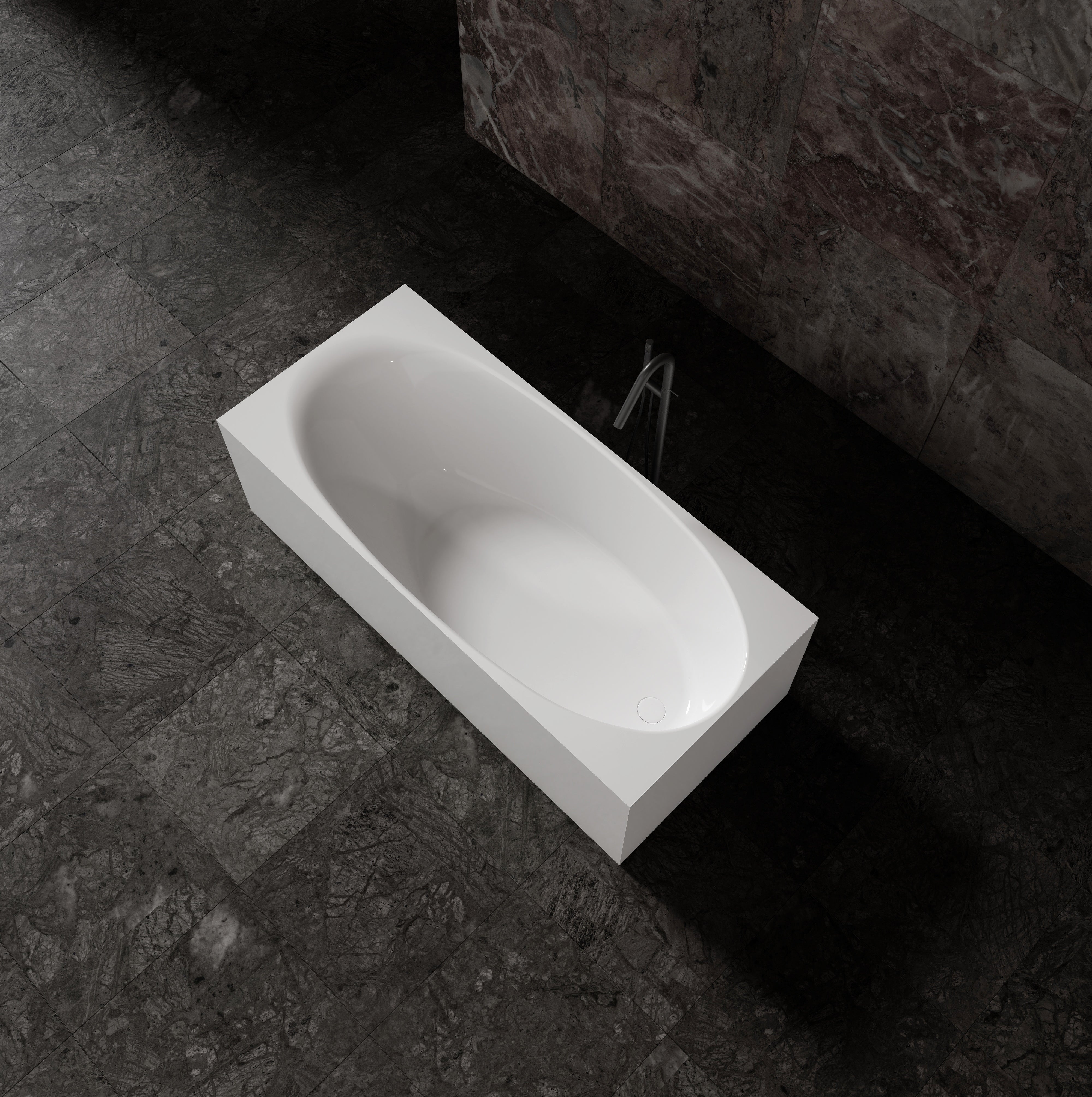 MonBlari Acrylic Freestanding Bathtub MY-66655-GW-TopView