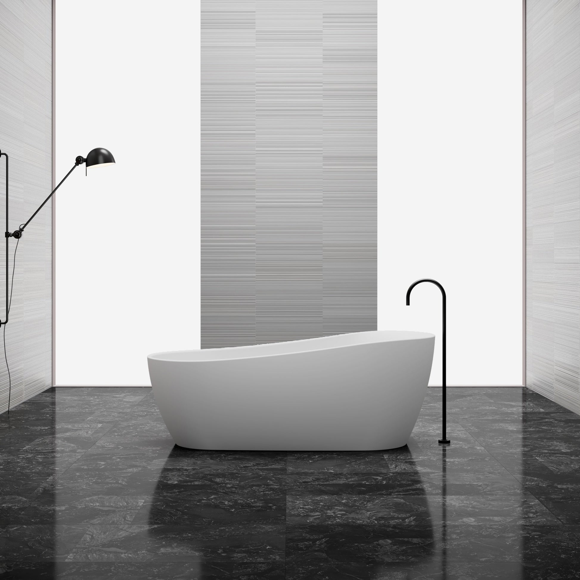 MonBlari Acrylic Freestanding Bathtub MY-66658-GW-FrontView