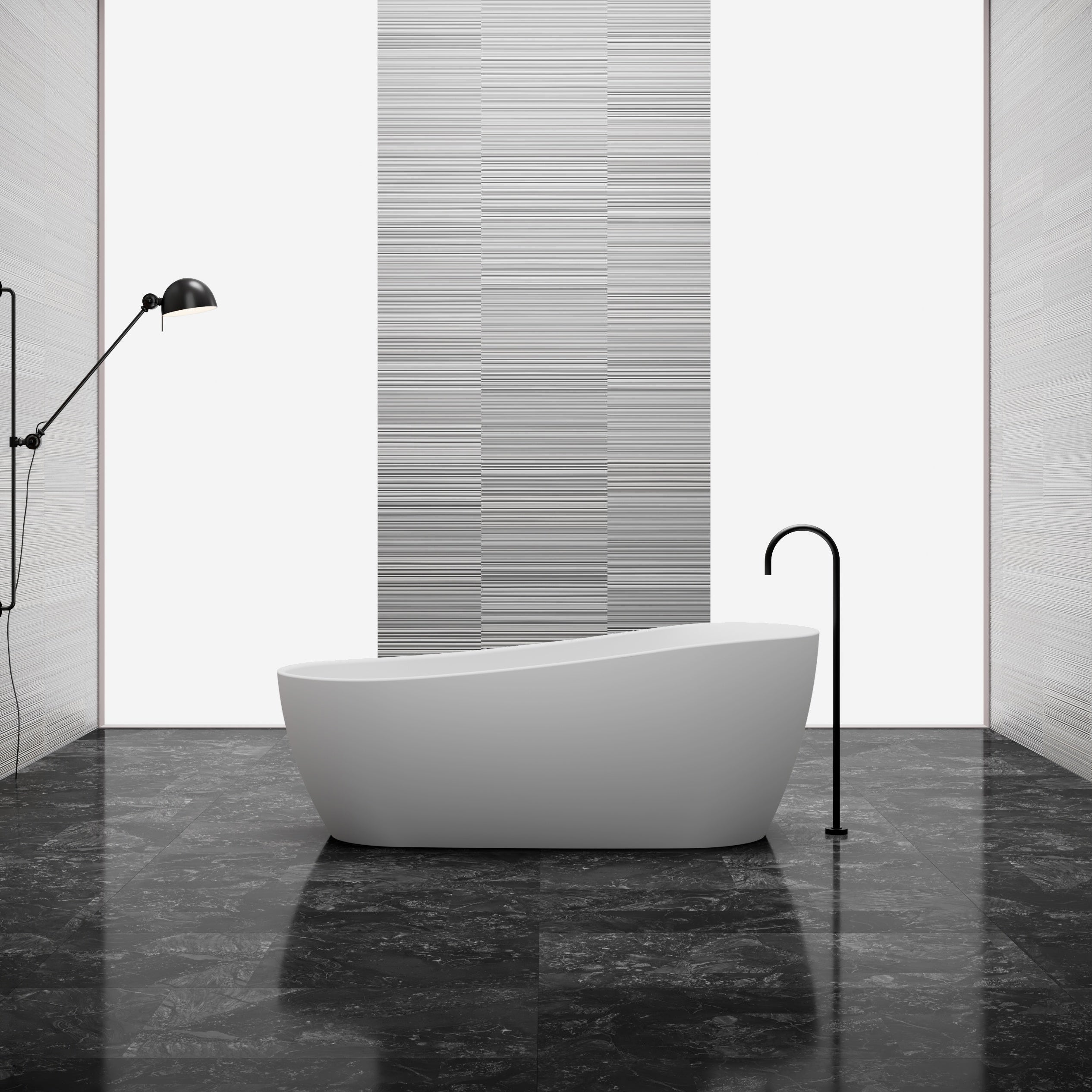 MonBlari Acrylic Freestanding Bathtub MY-66658-GW-FrontView