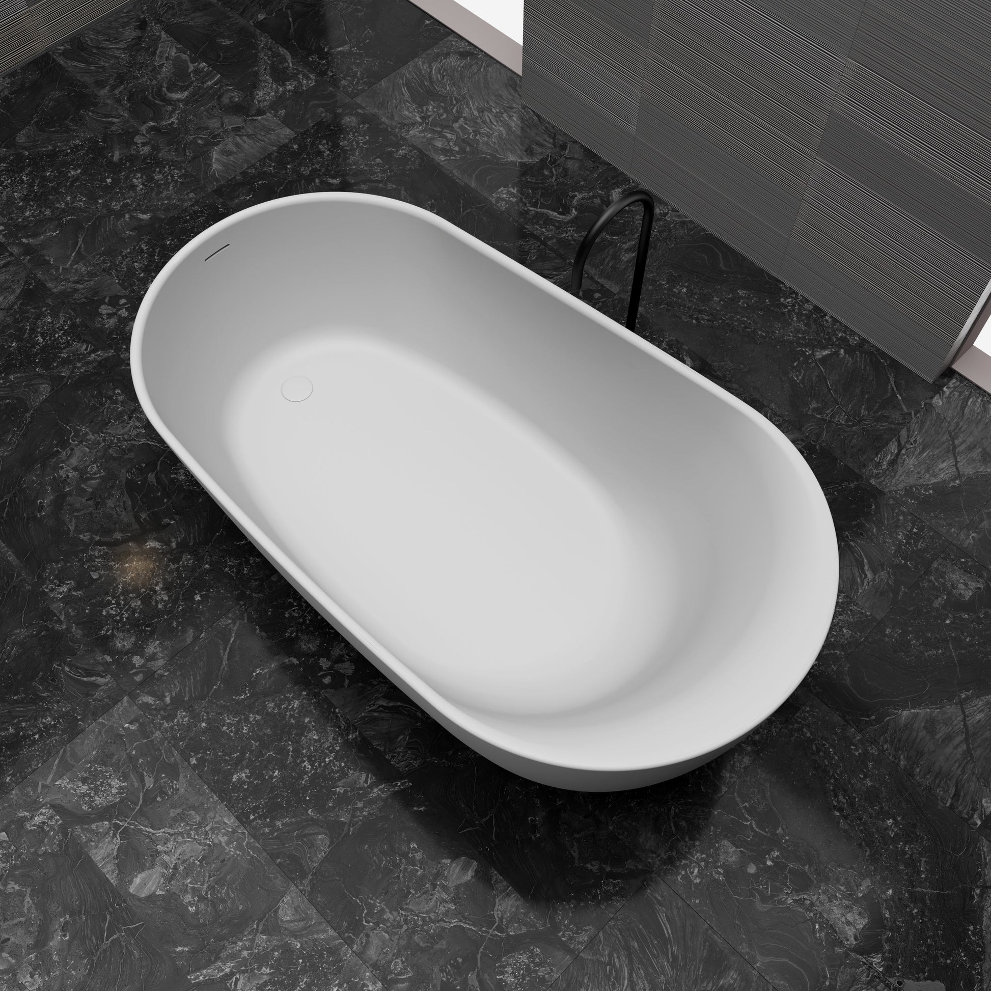 MonBlari Acrylic Freestanding Bathtub MY-66658-GW-TopView