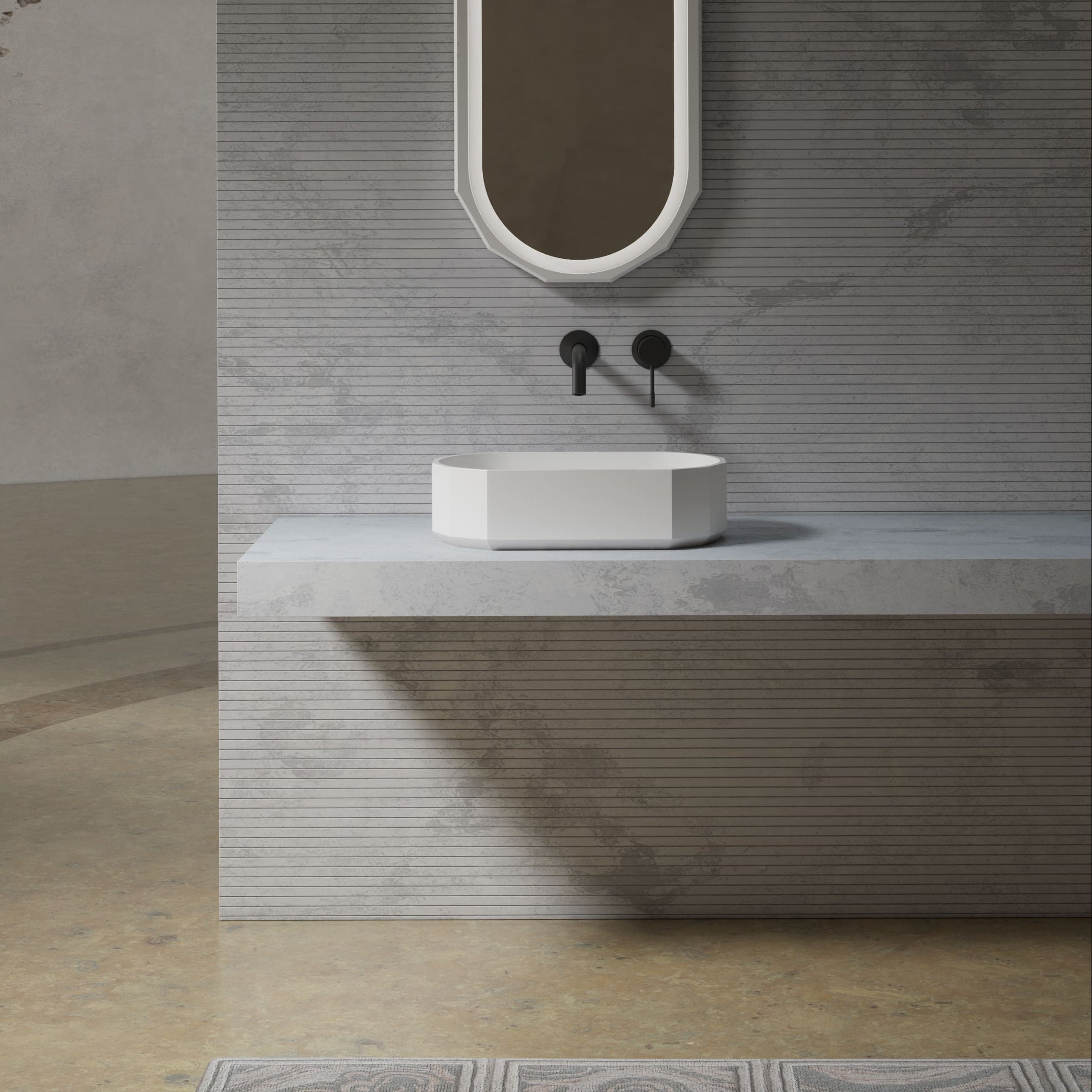 MonBlariBERYLSeriesCountertopSinkFrontViewPanorama-500x320x135mm