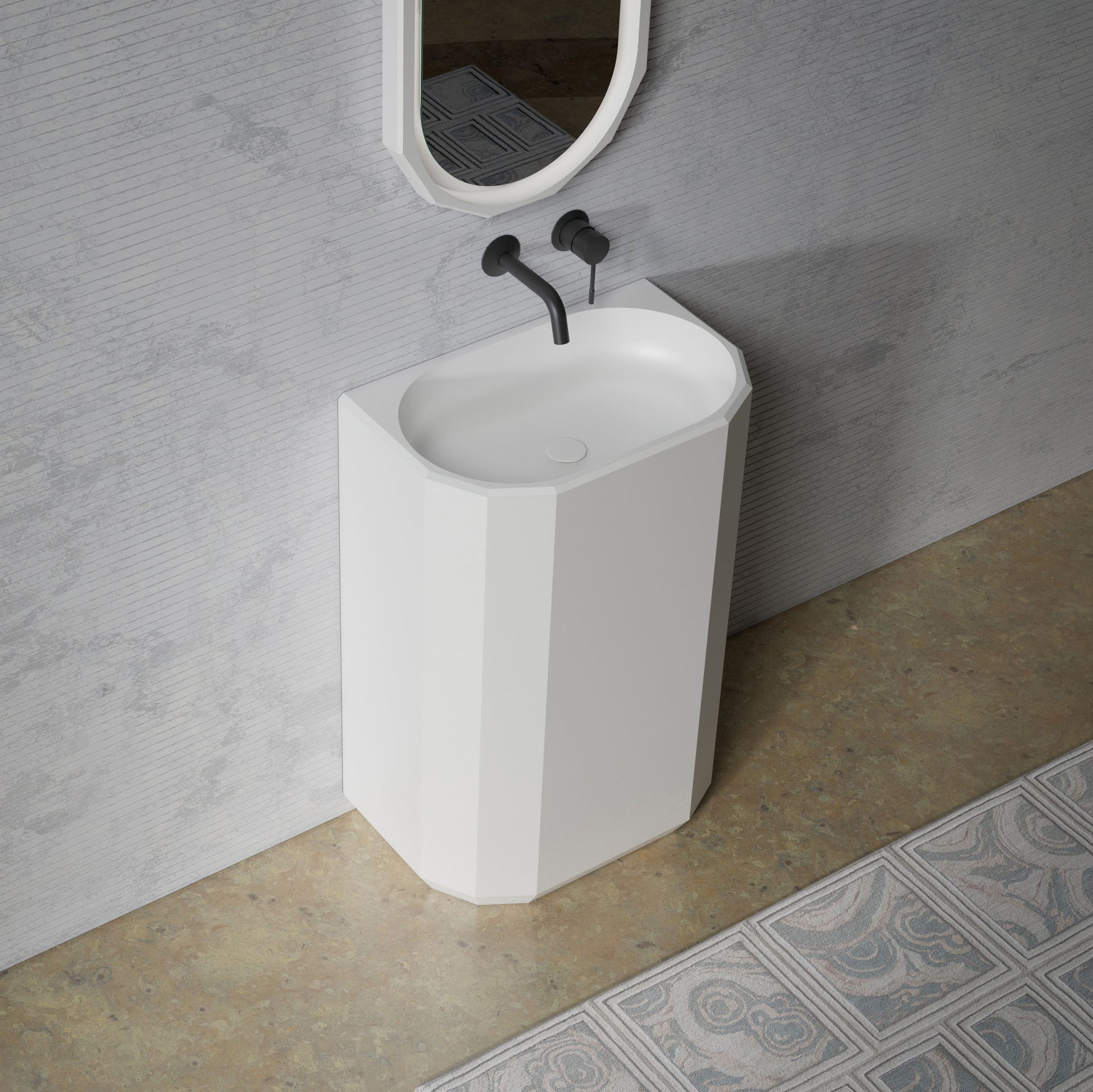 MonBlariBERYLSeriesPedestalSinkDiagonalTopViewPanorama-600x600x900mm