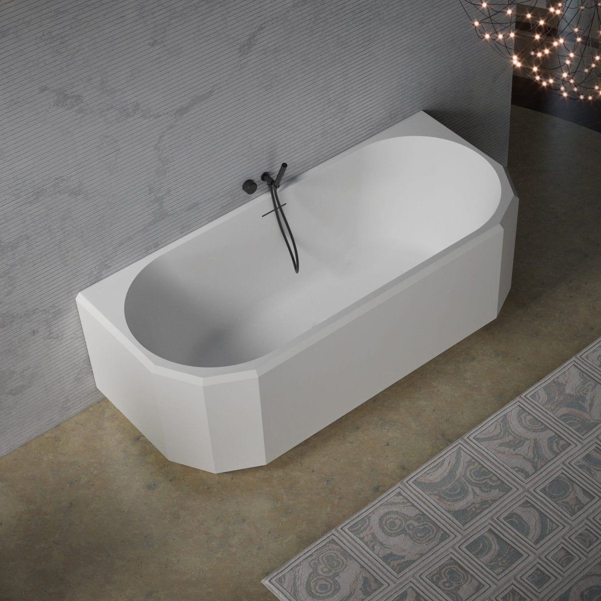 MonBlariBERYLSeriesWall-MountedBathtubDiagonalTopViewPanorama-1700x750x550mm-Scenario