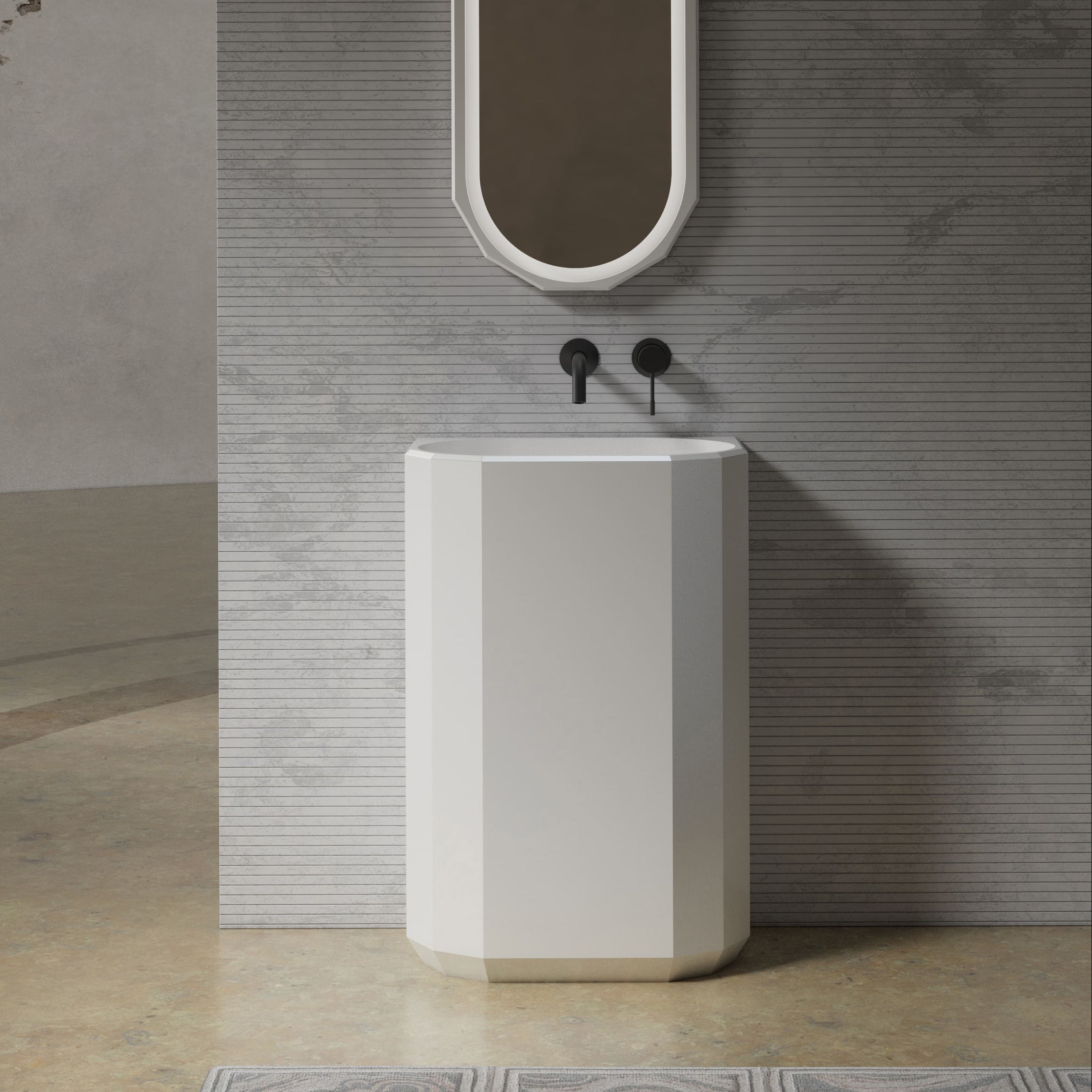 MonBlariBERYLSeriesWall-MountedPedestalSinkFrontViewPanorama-600x600x900mm