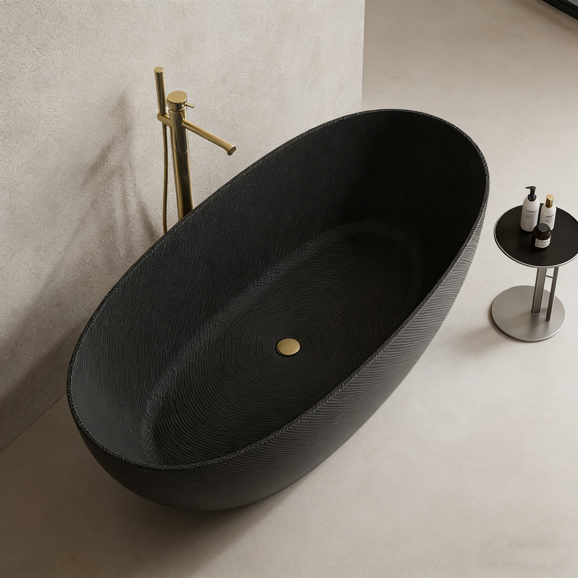 67inchMonBlariCarbonFiberFreestandingBathtubMC99907GB-LeftTopView