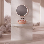 MonBlariFLOWERSeriesPinkBathroomSinkFrontViewPanorama-450x450x190mm