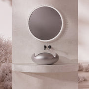 MonBlariFLOWERSeriesSolidSurfaceCounterTopSinkpanoramicTitaniumGray