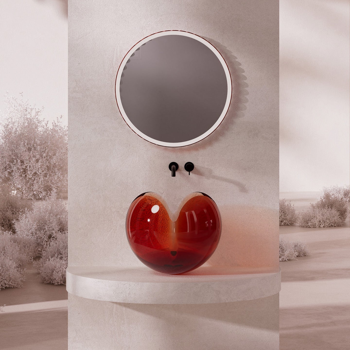 MonBlariFLOWERSeriesTRANSPARENTCOUNTERTOPSINKSpanoramic