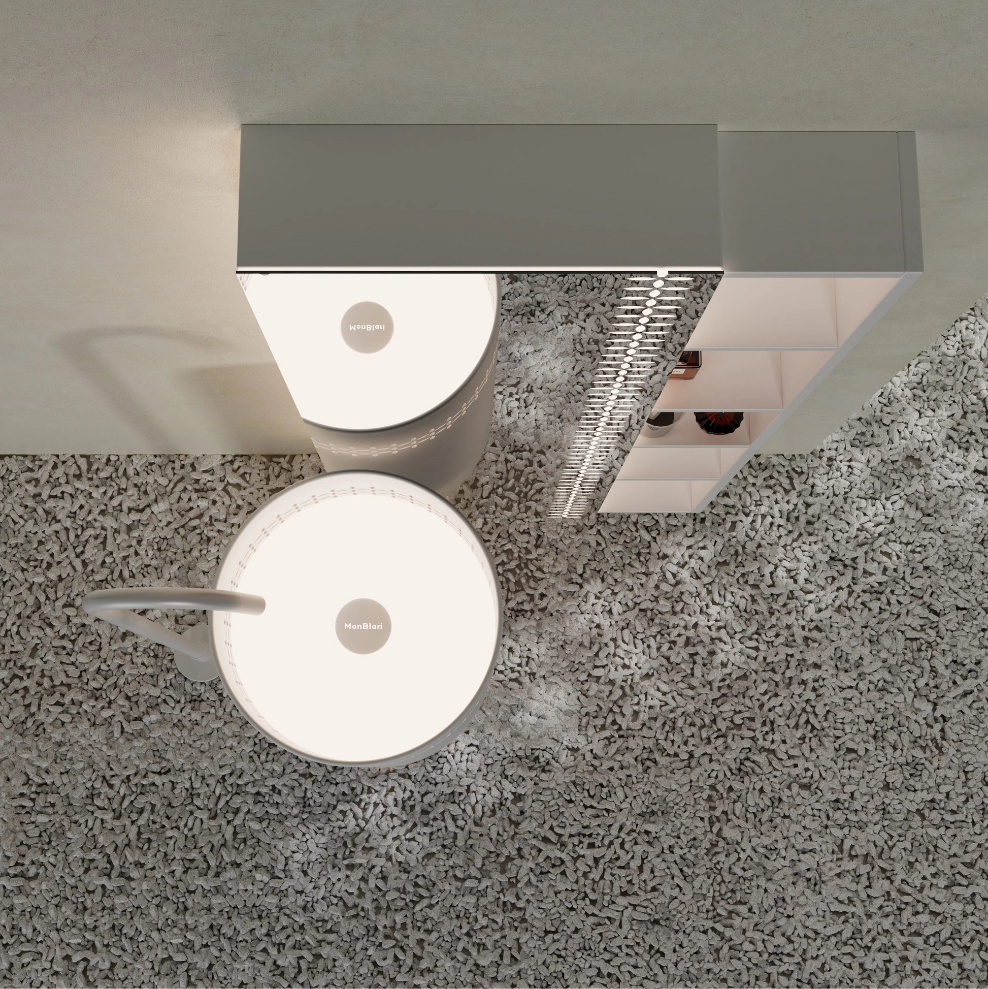 MonBlariLINGLONGSeriesBathroomStorageCabinetSetTopViewPanorama