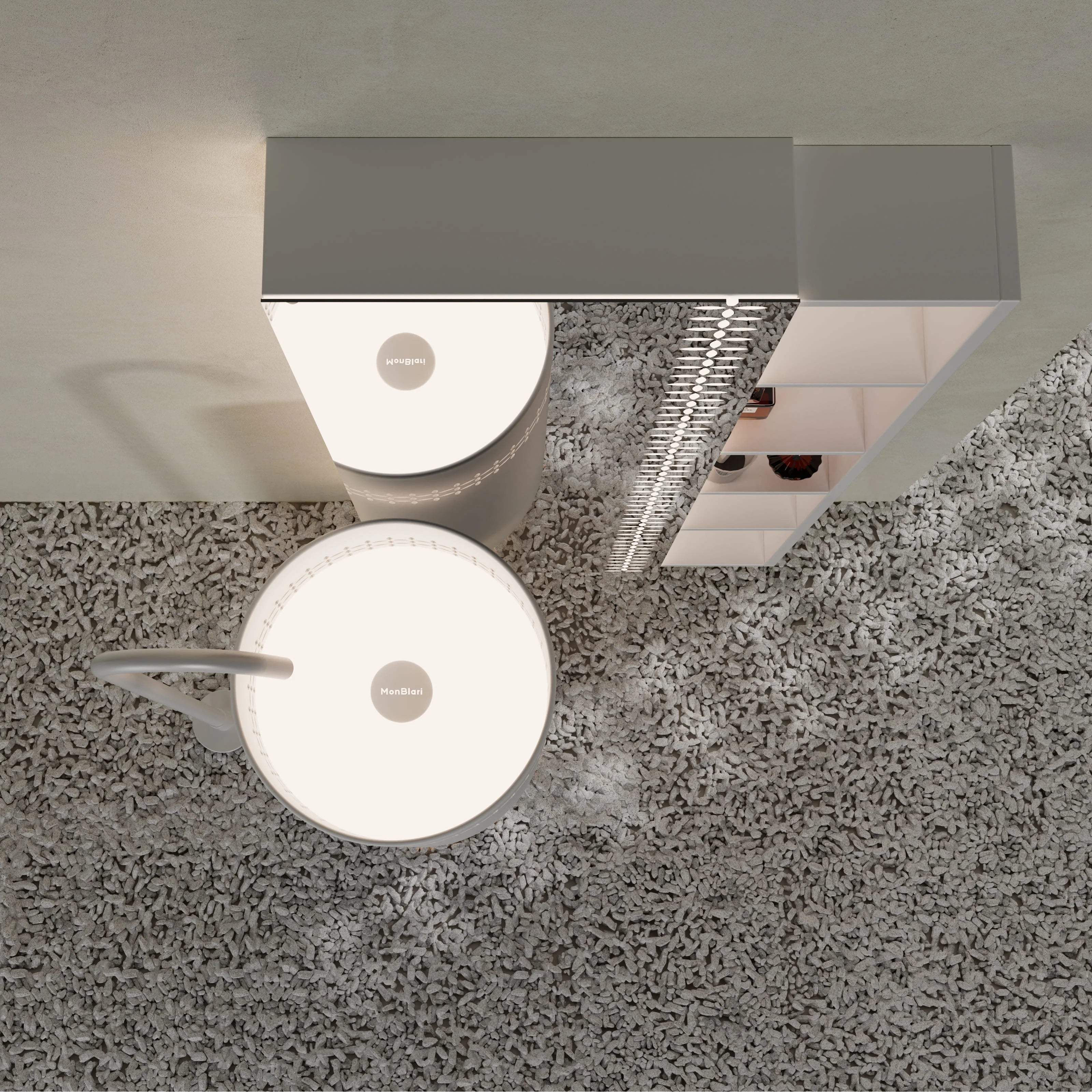 MonBlariLINGLONGSeriesBathroomStorageCabinetSetTopViewPanorama