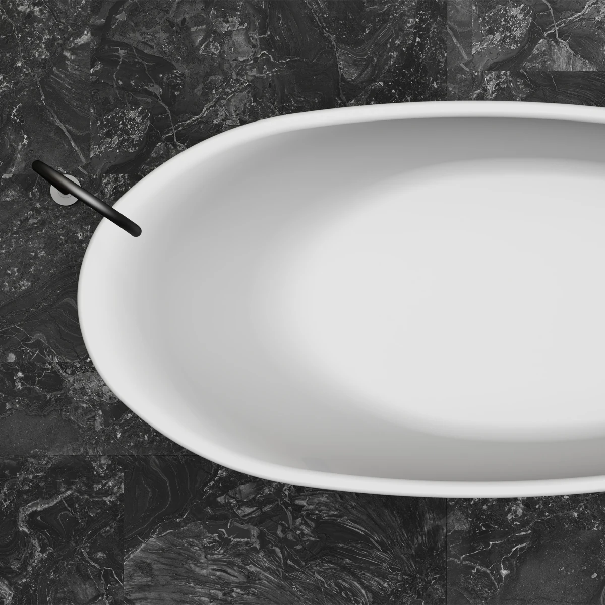 67 Inch MonBlari Solid Surface Freestanding BathtubMR88811MW-Closeup