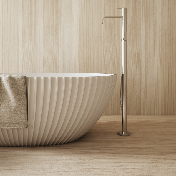 59 Inch MonBlari Venus Series Solid Surface Freestanding BathtubMR88879MW-Closeup