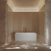 43-67 Inch MonBlari Acrylic Freestanding Bathtub Fluted