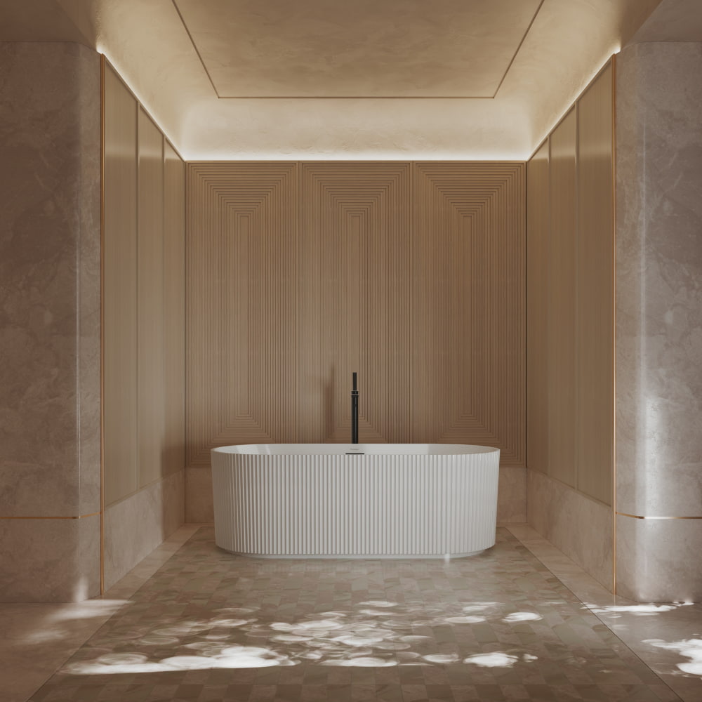 55-71 Inch MonBlari Acrylic Freestanding Bathtub
