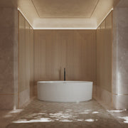 59-71 Inch MonBlari Acrylic Freestanding Bathtub Fluted