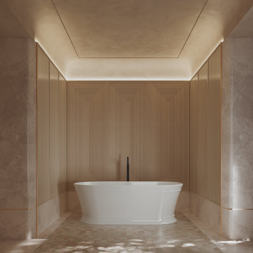 67 Inch MonBlari Acrylic Freestanding Bathtub