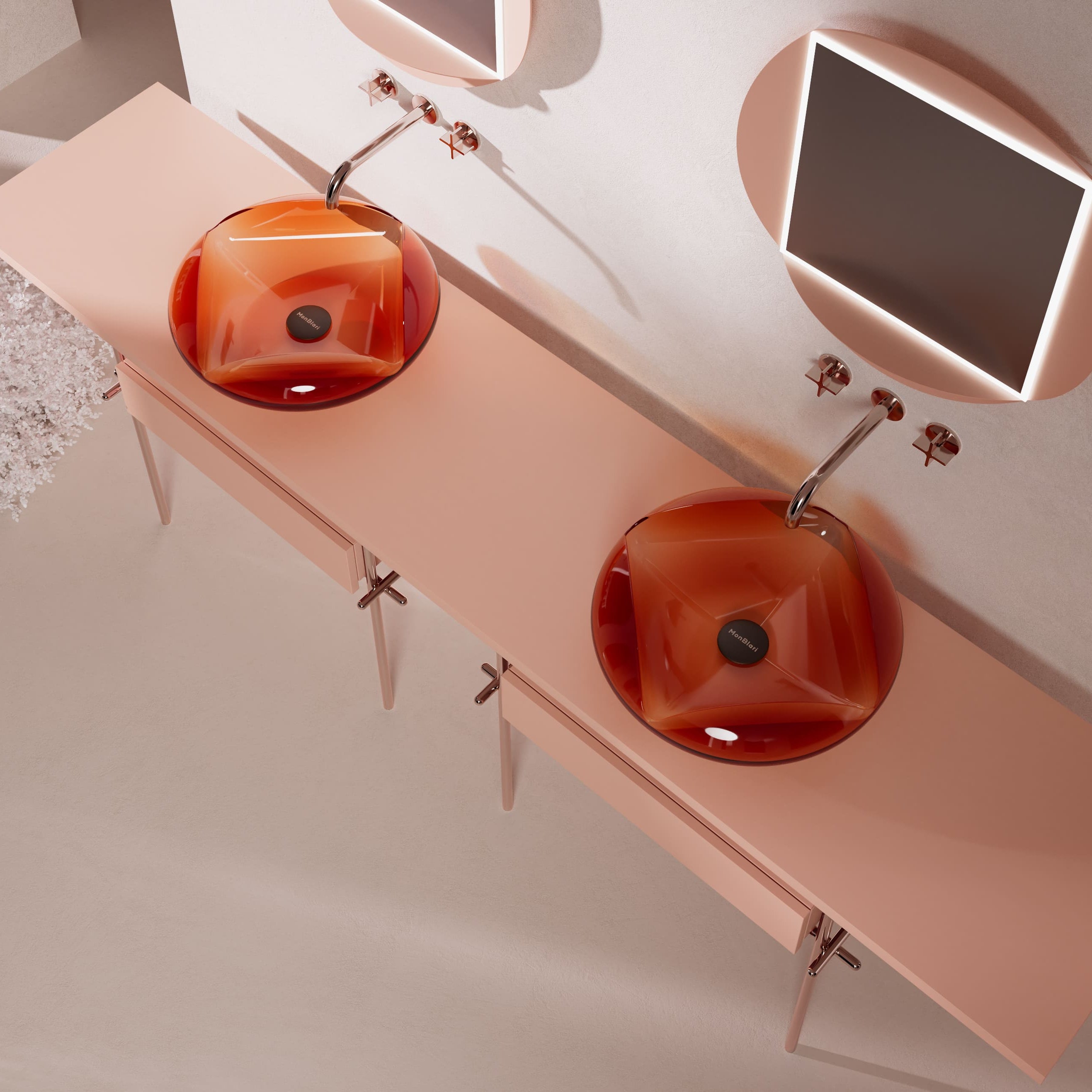 MonBlari_FLOWER_Series_Bathroom_Vanity_PinkTable_DiagonalCloseShot