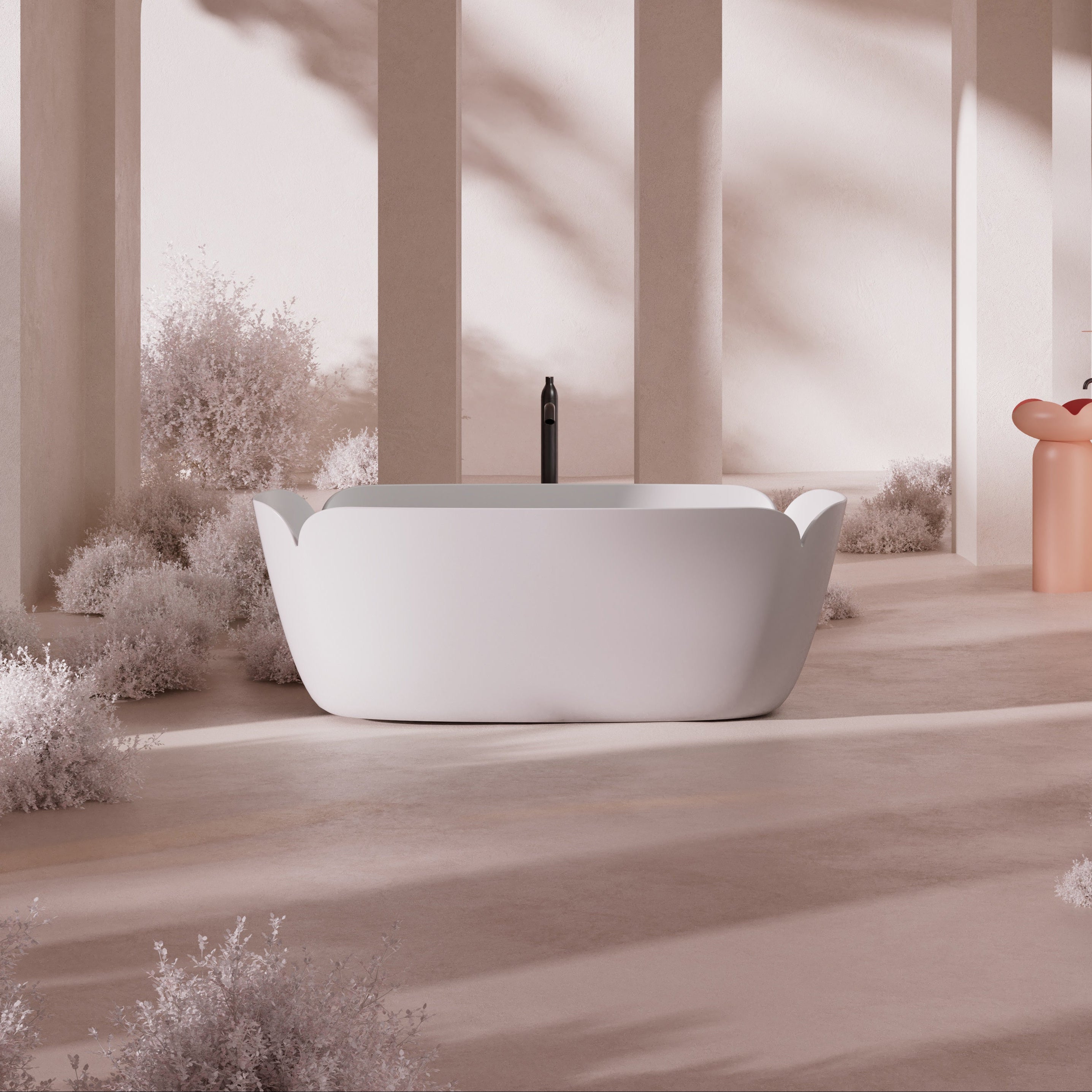 MonBlari_FLOWER_Series_Solid_Surface_Bathtub_White_version