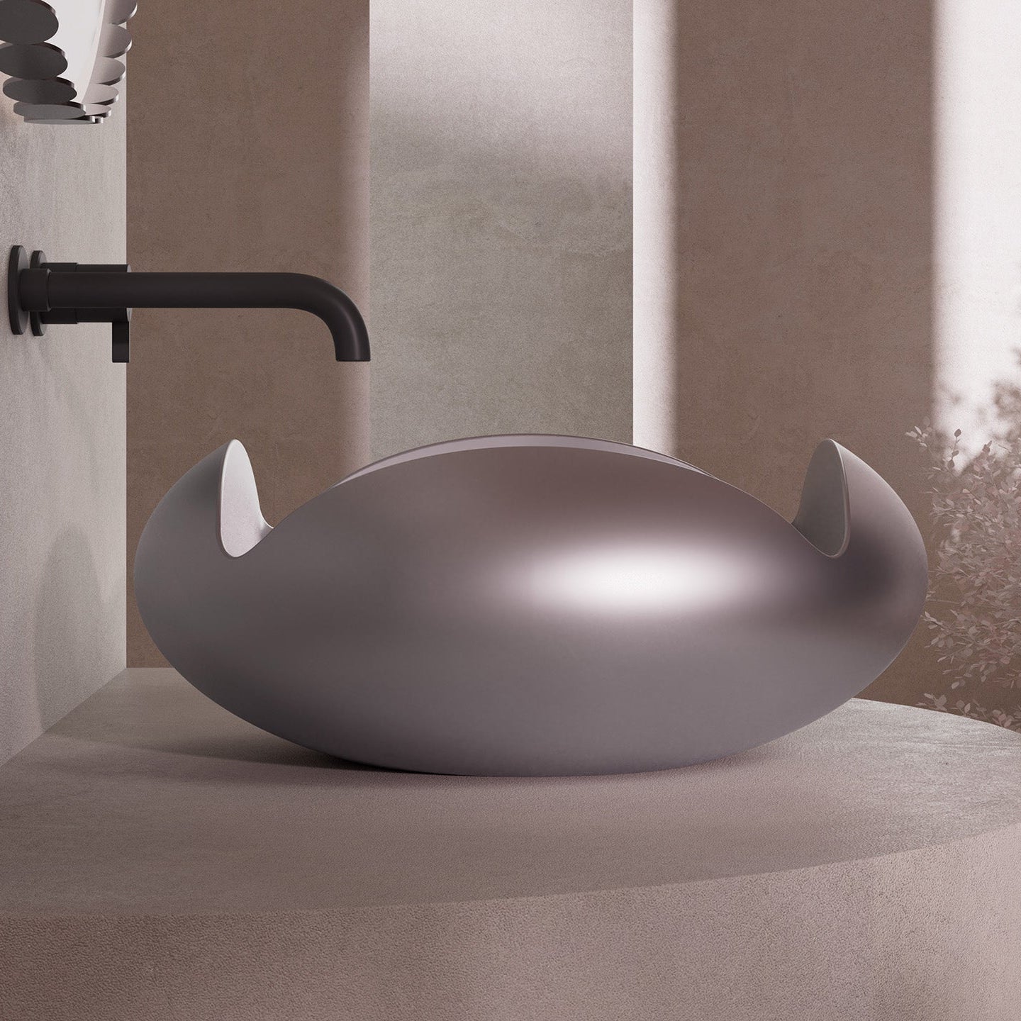 MonBlari_FLOWER_Series_Solid_Surface_Counter_Top_Sink_Side_sho_Titanium_Gray