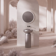 MonBlari_FLOWER_Series_Solid_Surface_Pedestal_Sinks_panoramic_Titanium_Gray