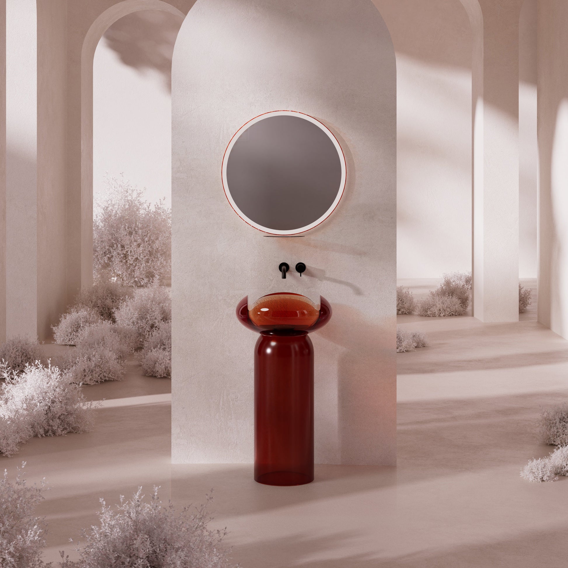 MonBlari_FLOWER_Series_Wine_Pedestal_sink_FrontView