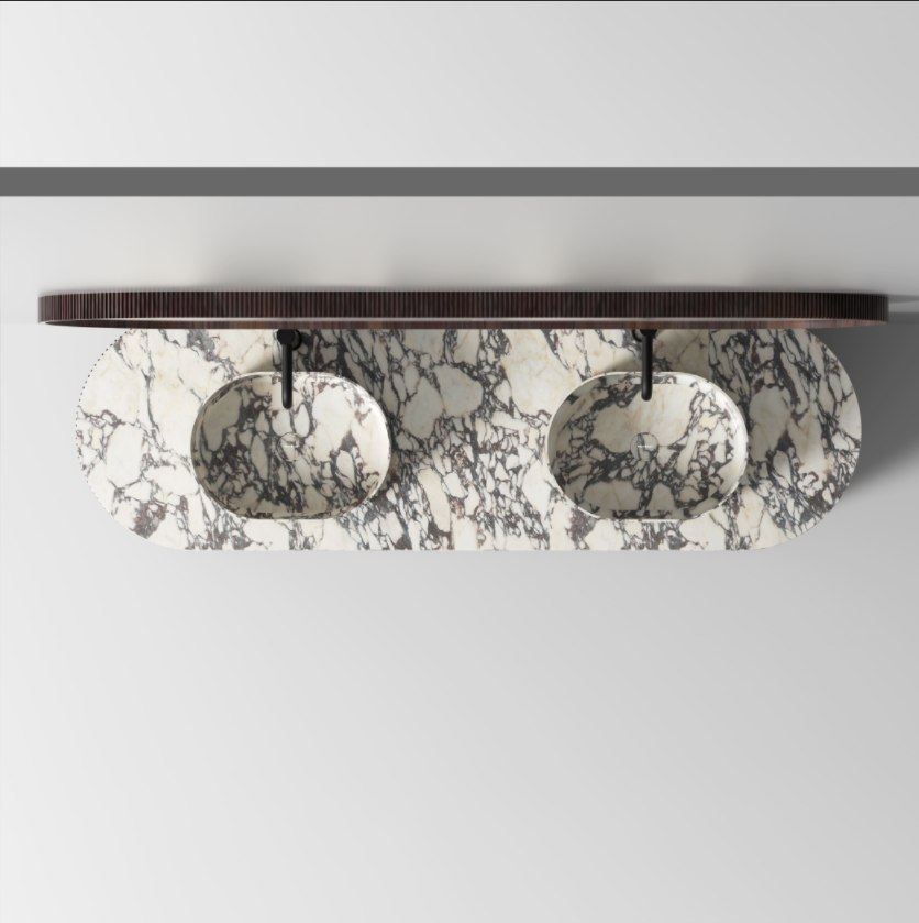 MonBlari FOREST Series Wall-Mounted Bathroom Cabinet Top View