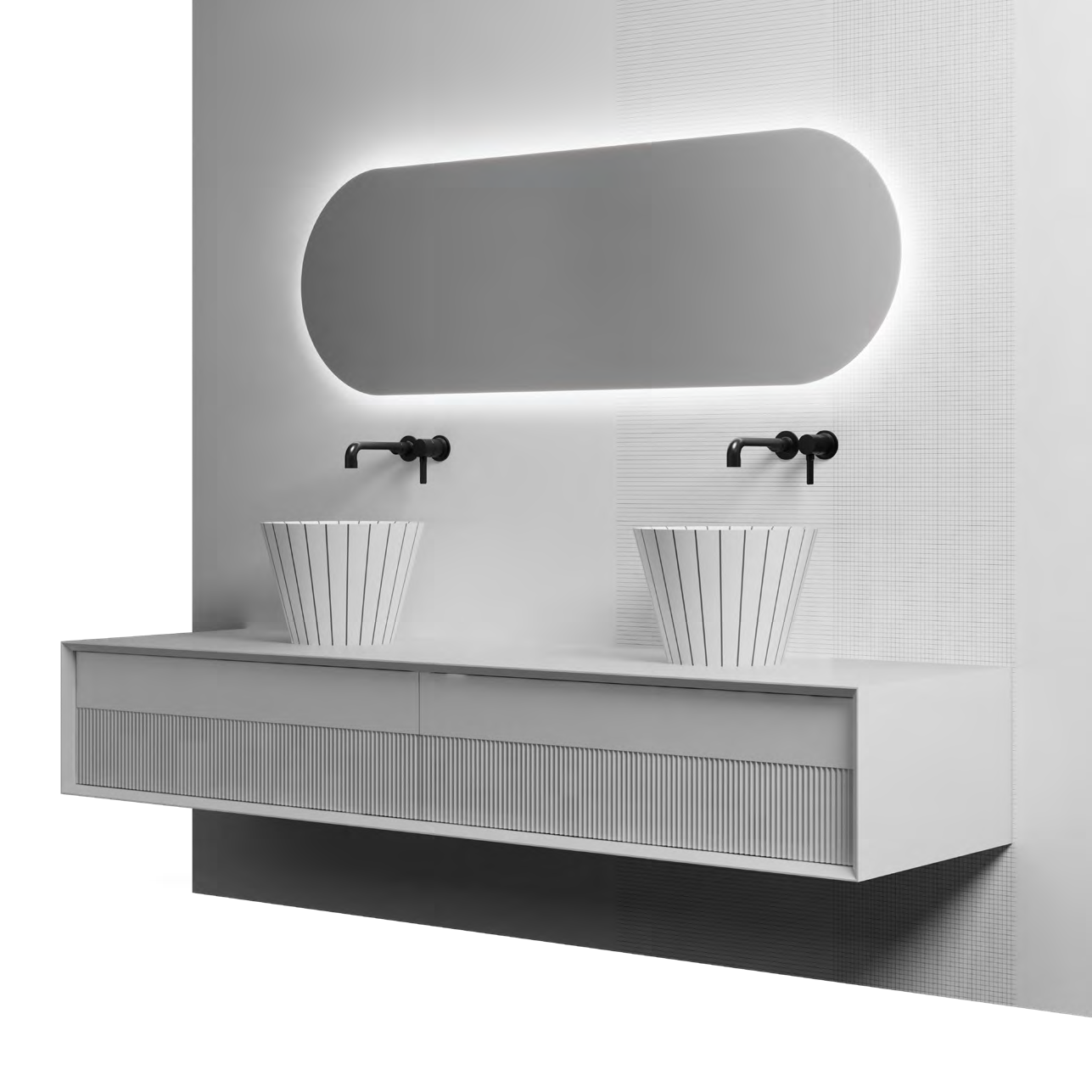 MonBlari_Linglong_Series_Bathroom_Vanity_Side_shot_Matte_White