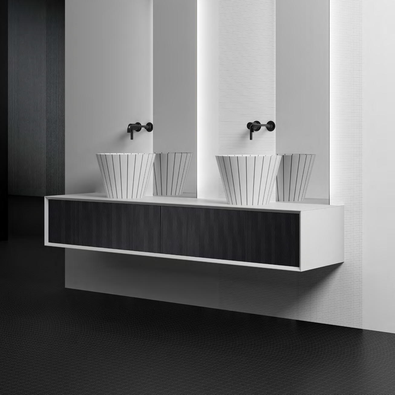 MonBlari_Linglong_Series_Bathroom_Vanity_Side_shot_Matte_White_Moonstone_Grey