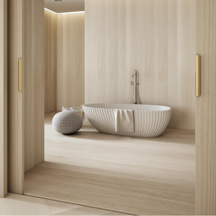 MonBlari VENUS Series Long Oval Bathtub Front View1