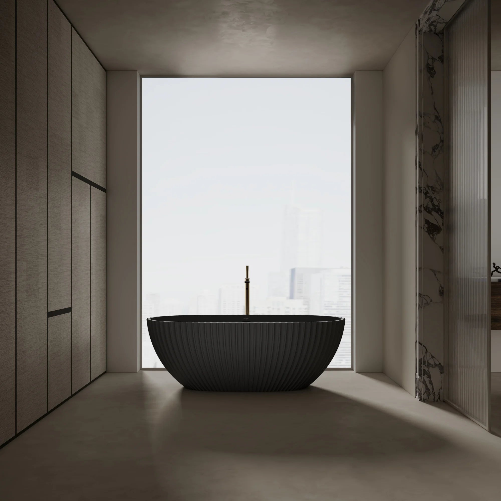 67 Inch MonBlari VENUS Series Curved Bathtub