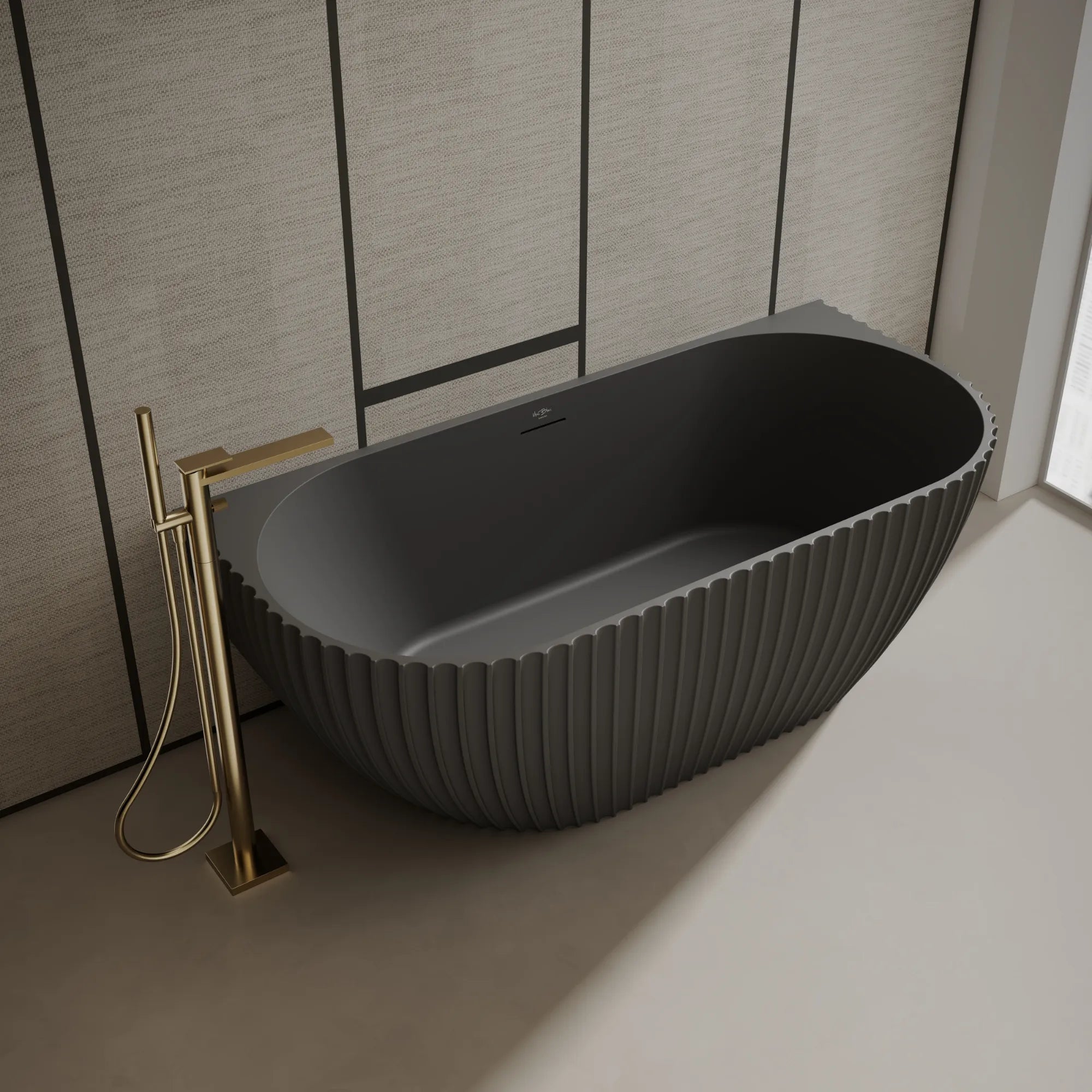 67 Inch MonBlari VENUS Series Wall-Mounted Bathtub