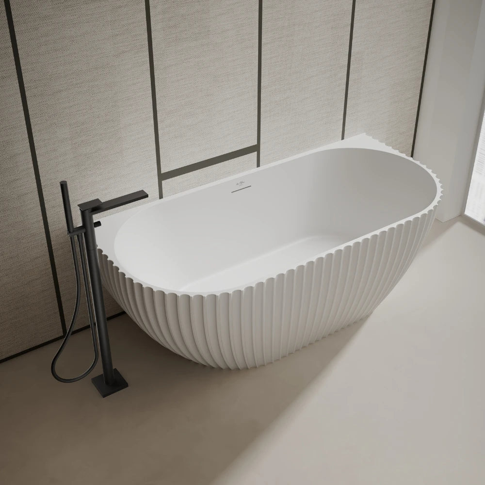 67 Inch MonBlari VENUS Series Wall-Mounted Bathtub