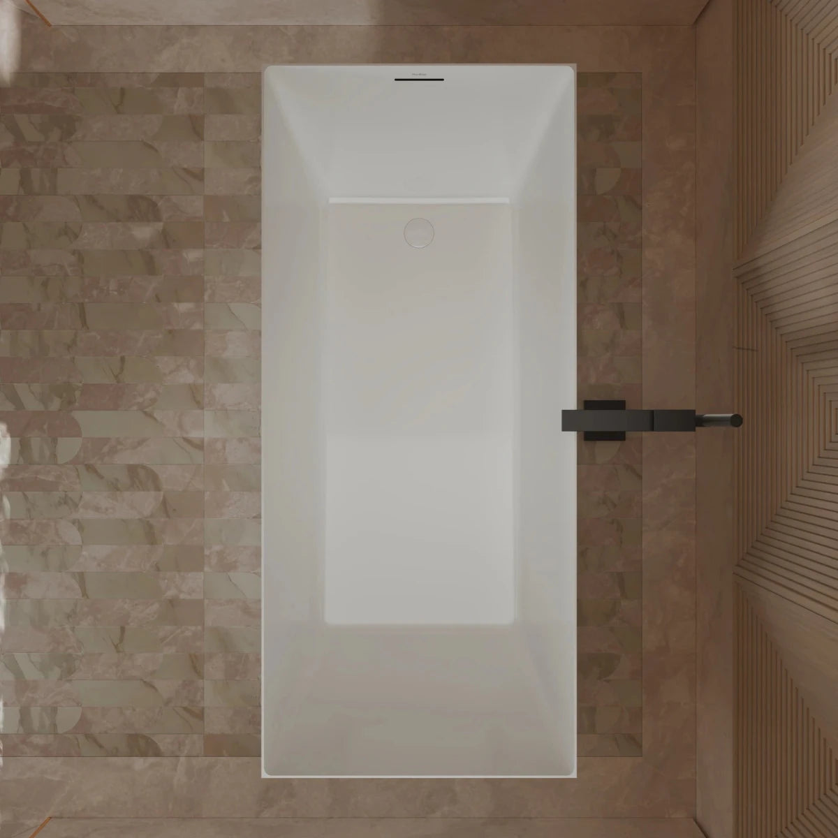 Monblari Acrylic Bathtub Freestanding Soaker Tub