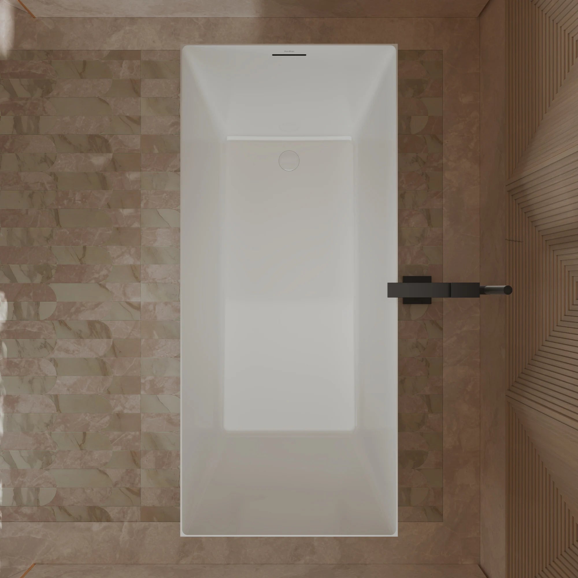 Monblari Acrylic Bathtub Freestanding Soaker Tub