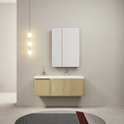 MonBlari PV Series Wood Bathroom Vanity with Mirror