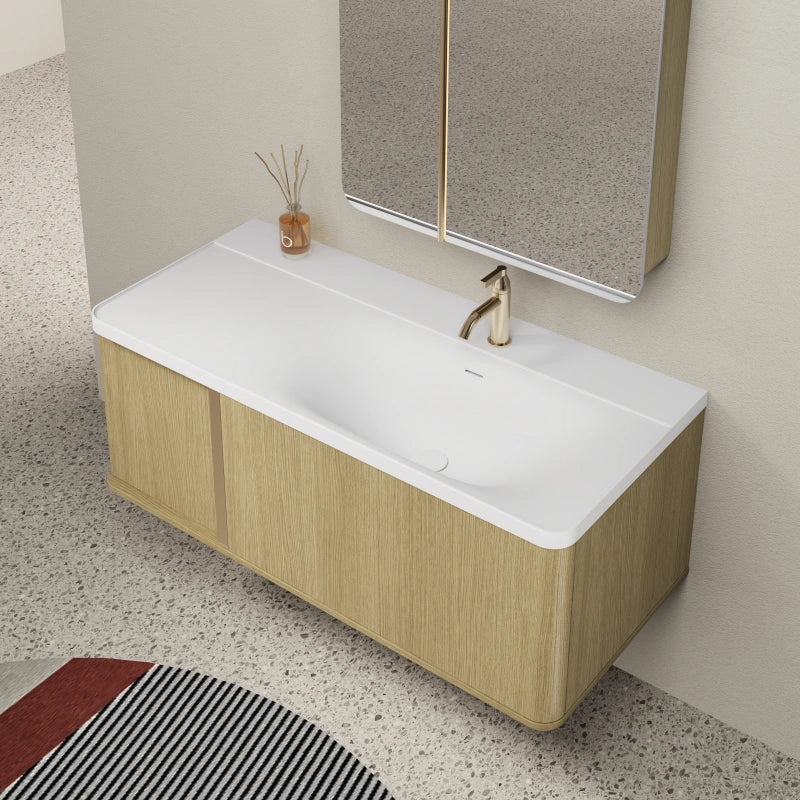 MonBlari PV Series Wood Bathroom Vanity with Mirror
