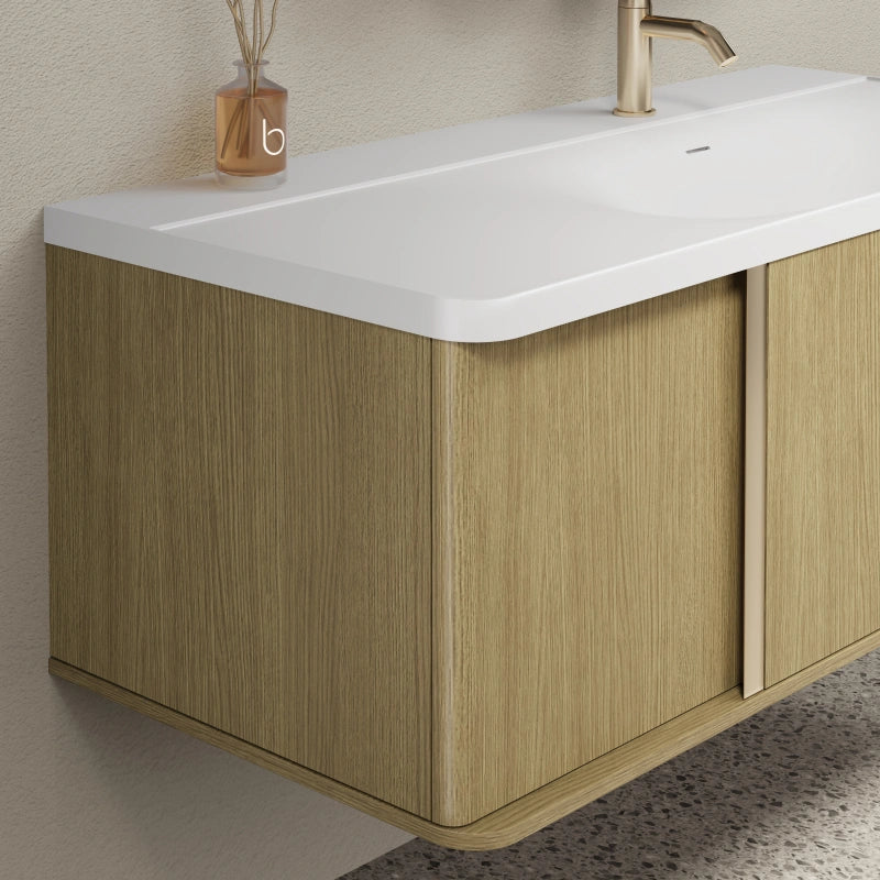 MonBlari PV Series Wood Bathroom Vanity with Mirror