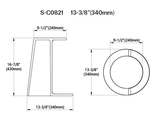 13.4" MonBlari Swing Series Matte White Solid Surface Shower Stool