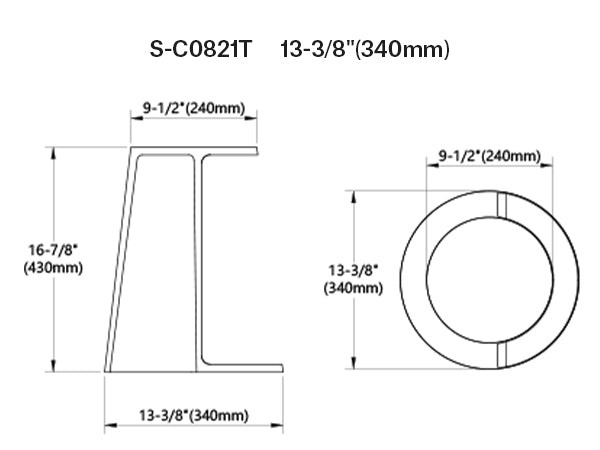 13.4" MonBlari Swing Series Resin Sculptural Shower Stool