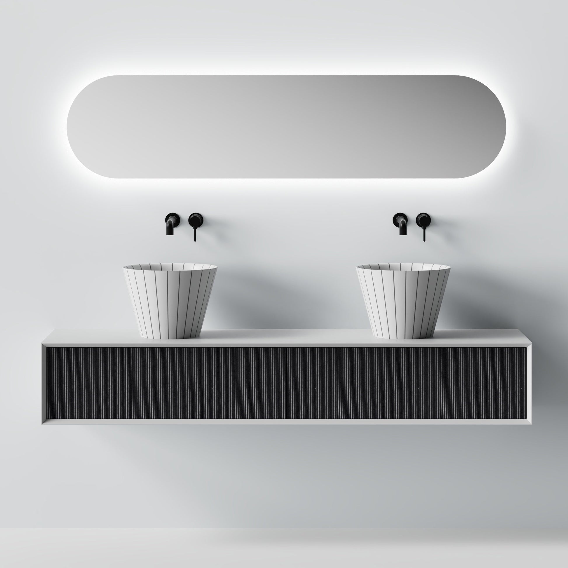 MonBlari SWING Bathroom Cabinet Set S-V0822-2 - FrontView