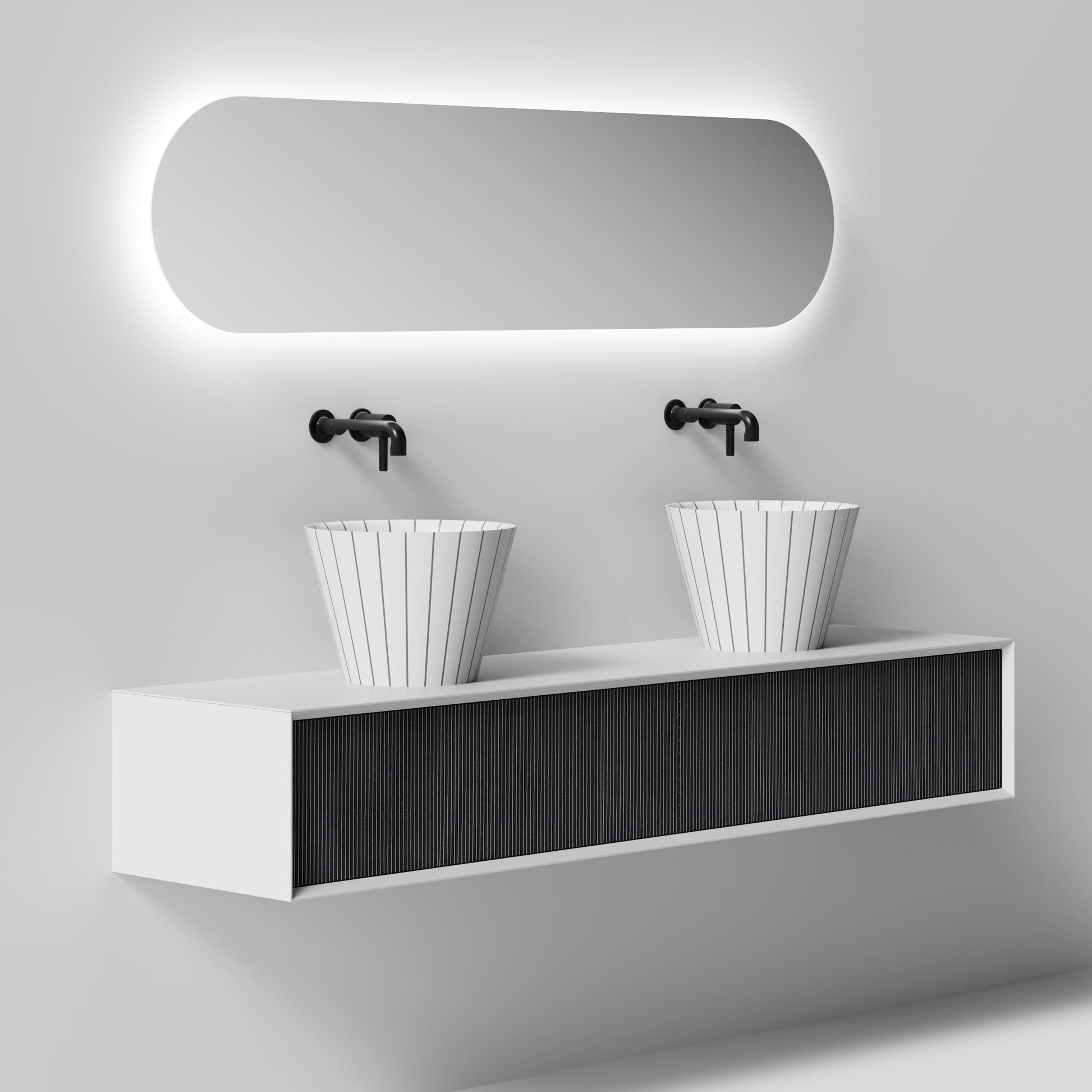 MonBlari SWING Bathroom Cabinet Set S-V0822-2 - SideView