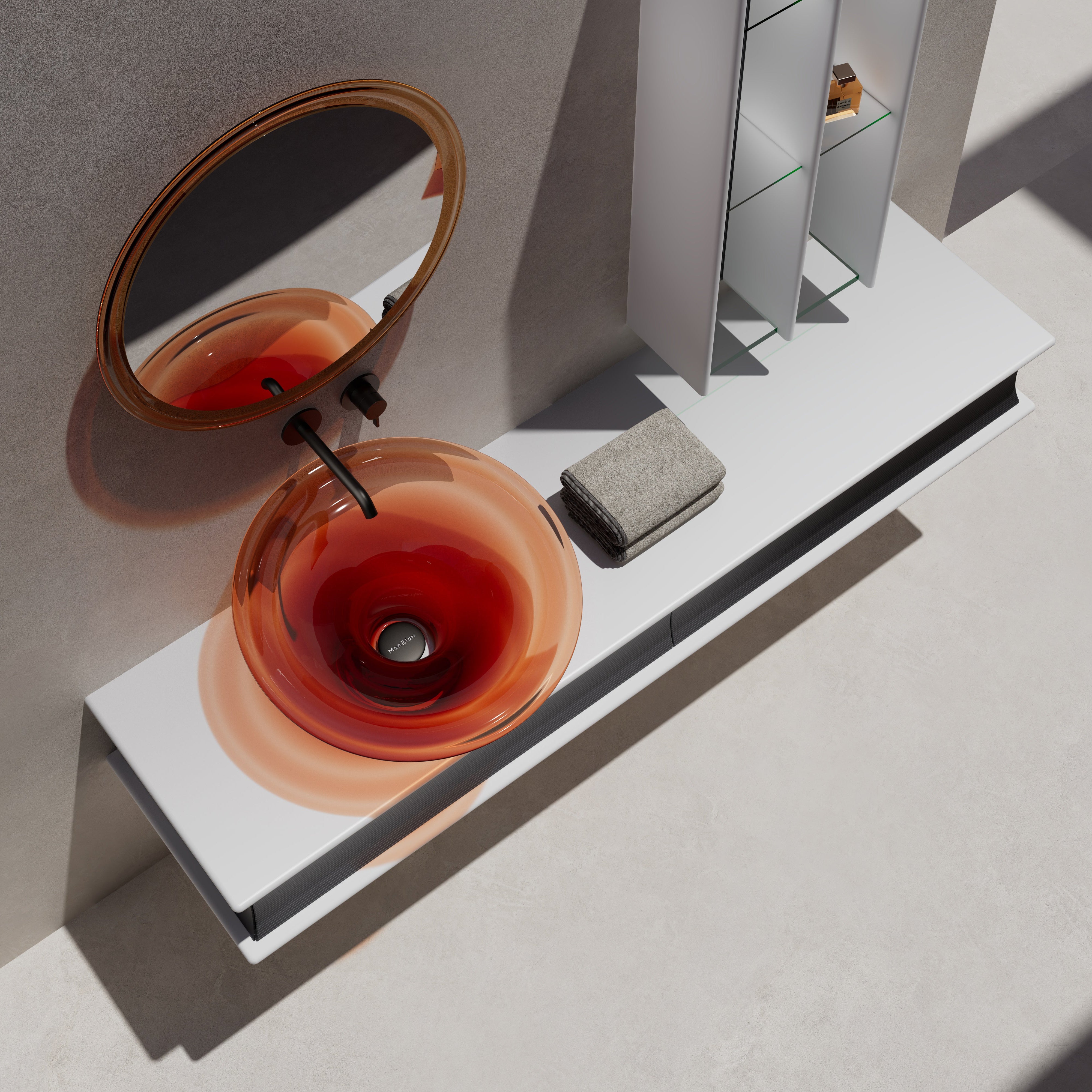 Spring Series Vanity With Mirror SP-V0861-TopView