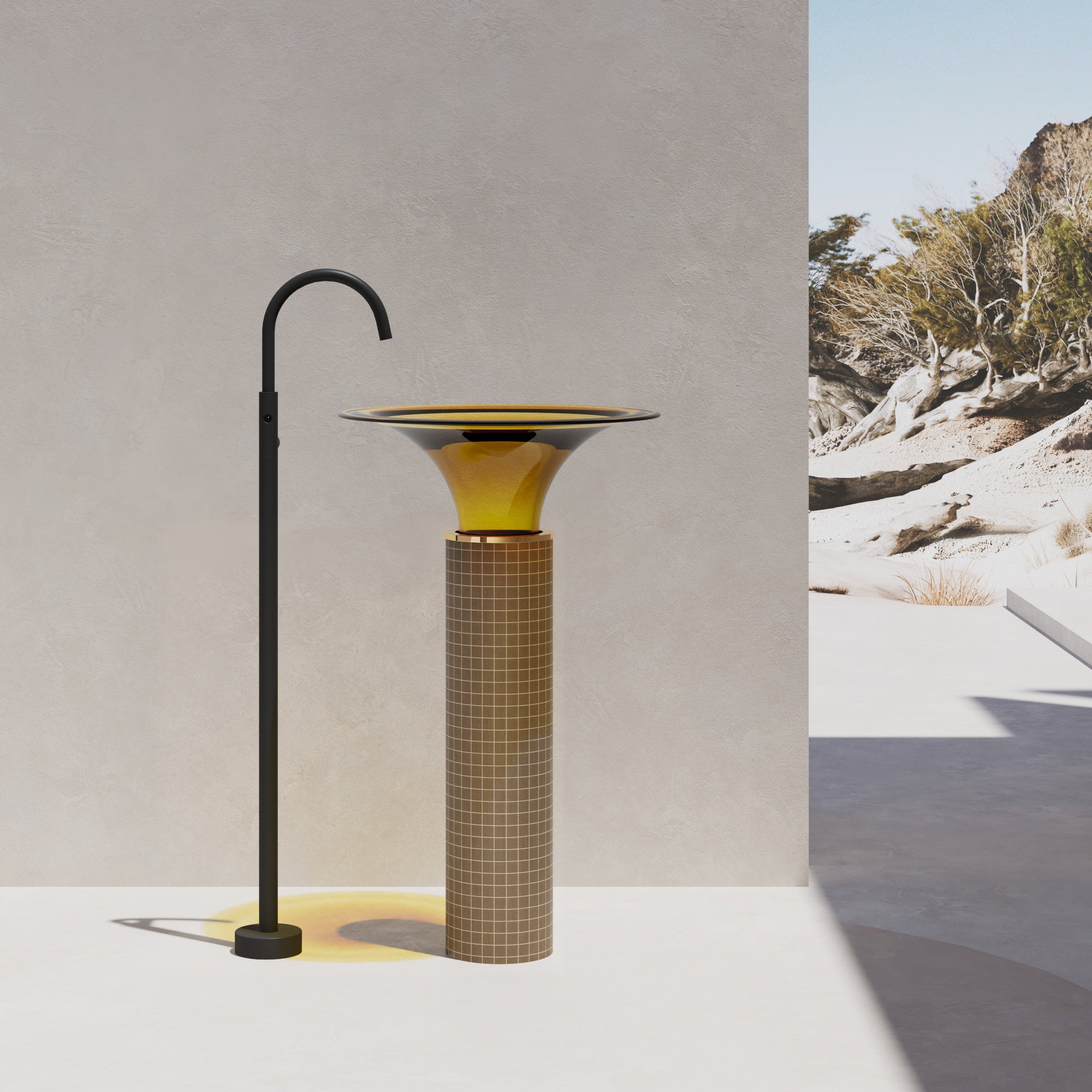 MonBlari Spring Series Pedestal Sinks SP-Z0860 M-CT03-FrontView