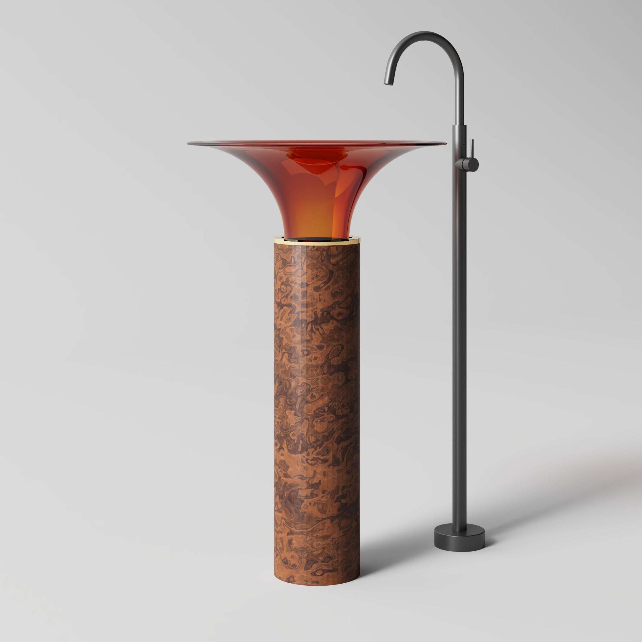 MonBlari Spring Series Pedestal Sinks SP-Z0860 M-CT05-SideView