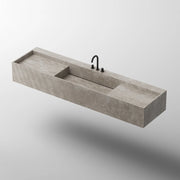 MonBlari SQUARE CLTY Series Sculptural Marble Bathroom Vanity