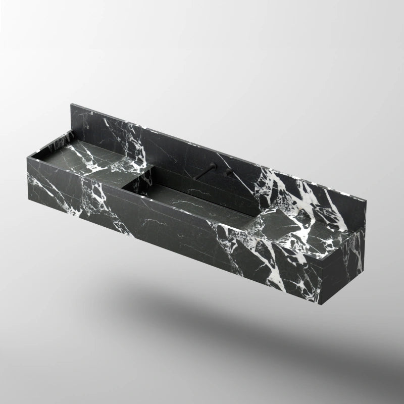 MonBlari SQUARE CLTY Series Natural Marble Wall-Mounted Sink