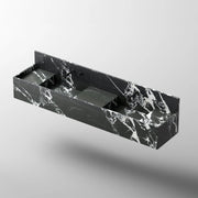 MonBlari SQUARE CLTY Series Marble Bathroom Wash Basin with Backsplash