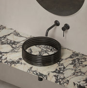 MonBlari STRATA Series Marble Vessel Sink with Transparent Acrylic