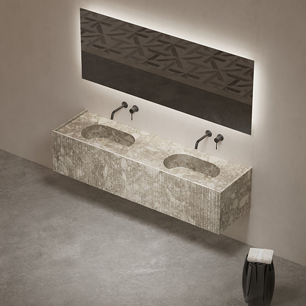 MonBlari STRATA Series Custom Bathroom Vanity Set with Double Undermount Sinks